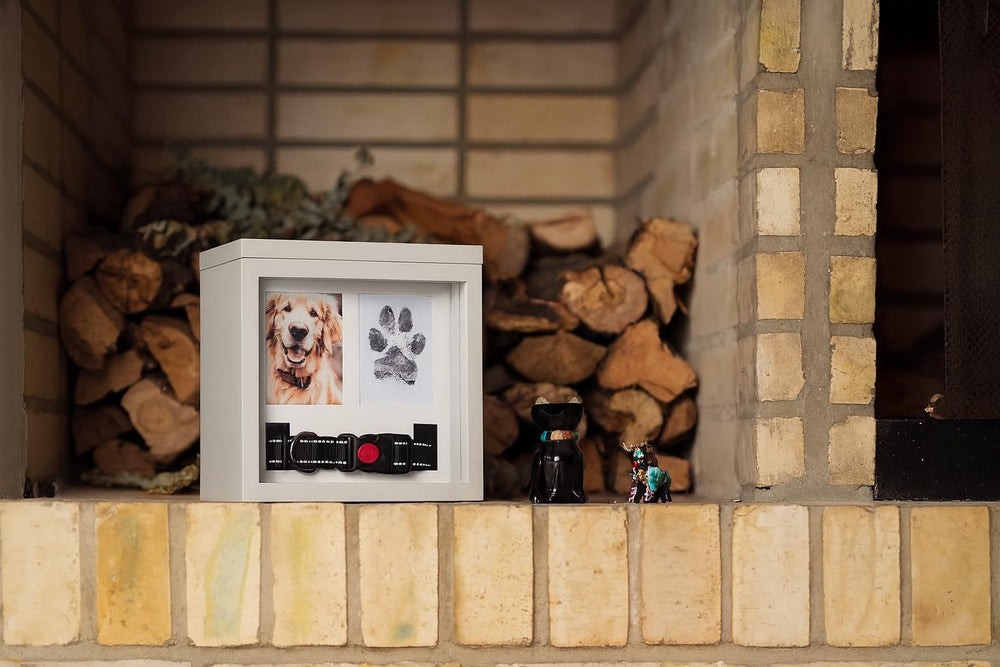 OtterPets dog urn includes a soft flannel bag for discreet storage