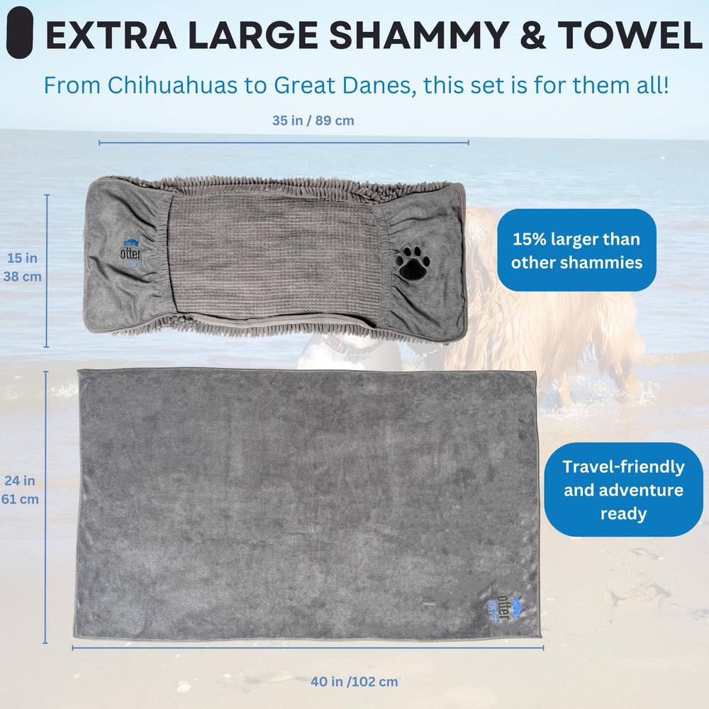OtterPets face and ears towel for careful drying and mess containment.