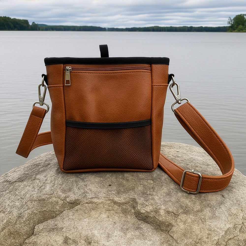 OtterPets vegan PU leather looks timeless and resists weather.