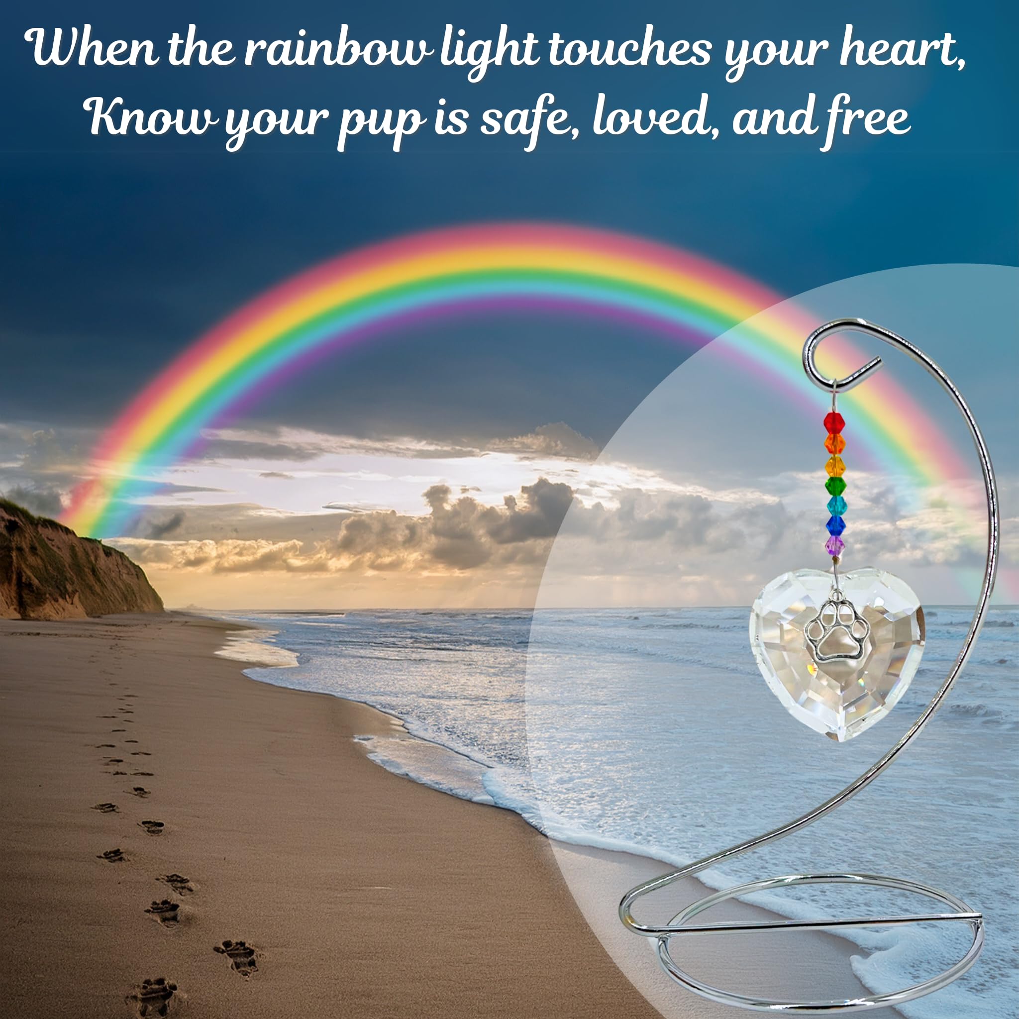 OtterPets rainbow bead design captures light for a comforting tribute