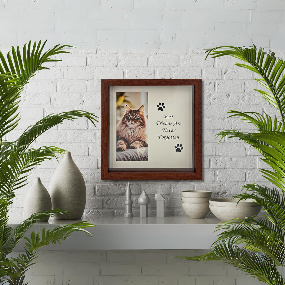OtterPets shatterproof plexiglass protects the keepsake from damage.
