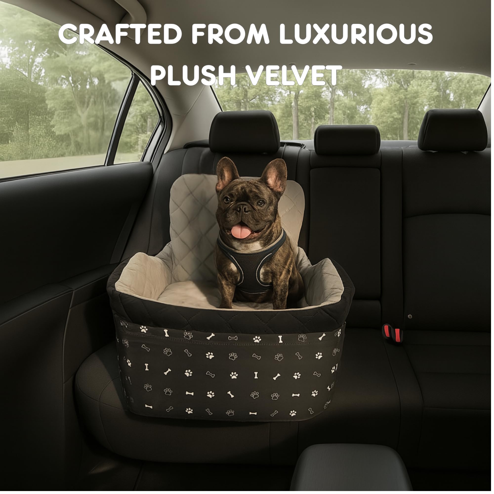 OtterPets thick memory foam bolster adds supportive comfort