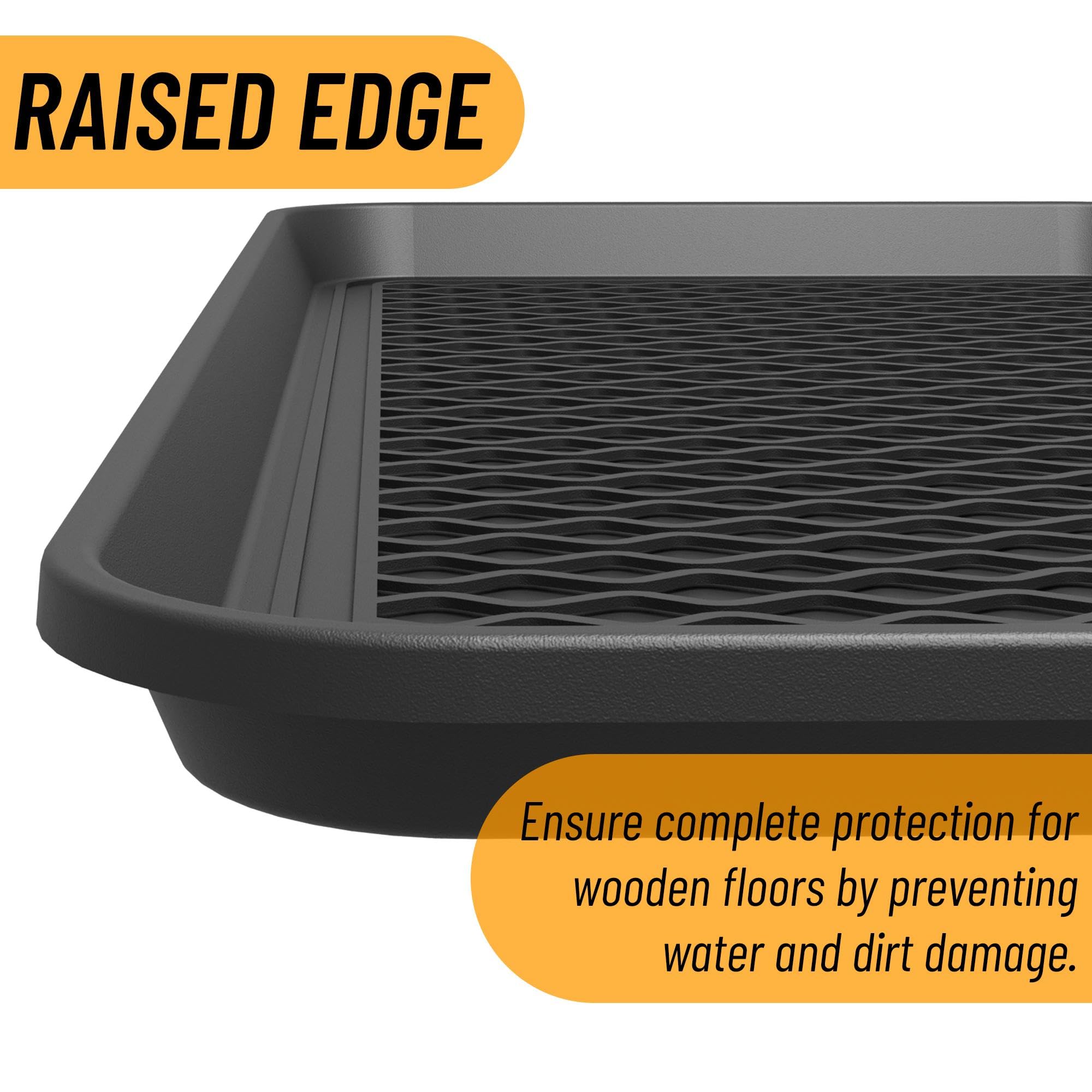 Ottomanson shoe mat entryway keeps mud at bay and clean.