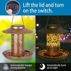 Ottsuls bird feeder with S-hook hangs securely, inviting local species to enjoy seeds.