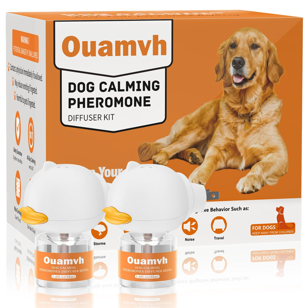 Ouamvh dog calming diffuser unit plugged in for calming support