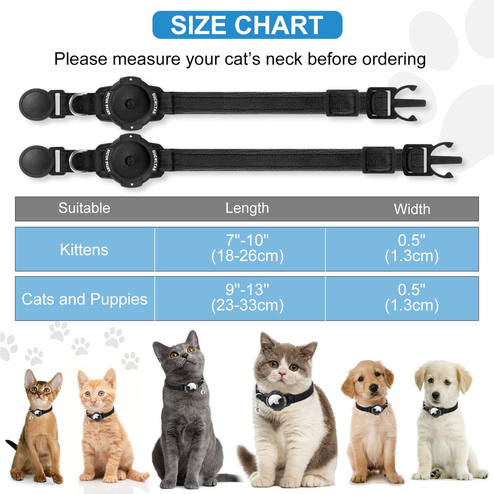 OUCWLTAG adjustable size options ensure proper fit for kittens and adult cats