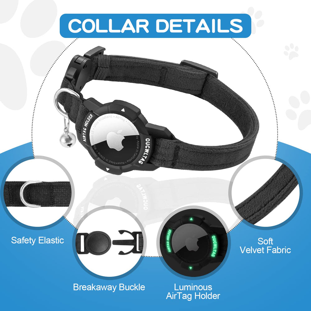 OUCWLTAG AirTag holder integrated design demonstrates wobble-free placement