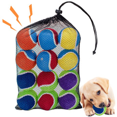 Ousiya squeaky tennis balls in bright colors for high visibility during fetch