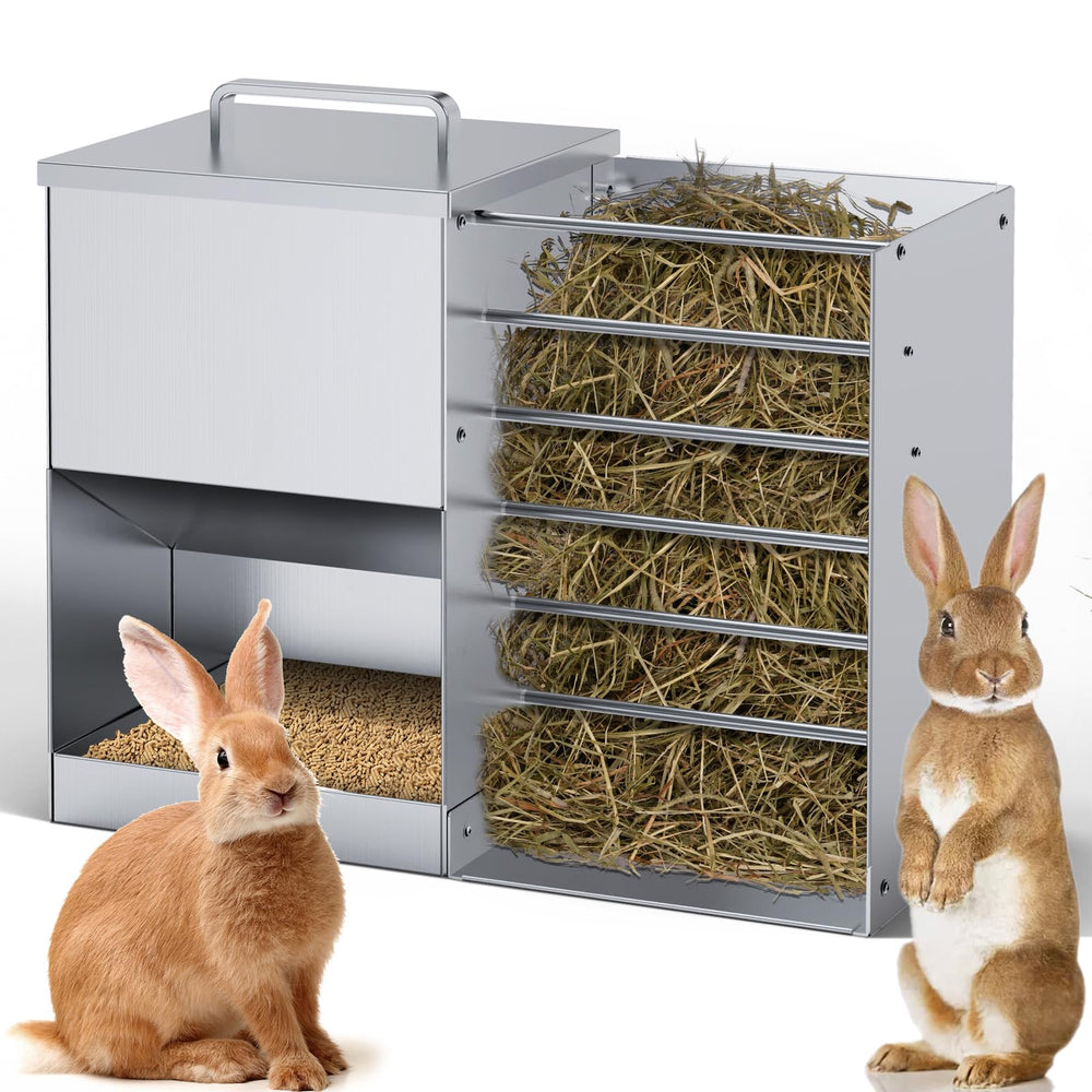 OUJIMAI automatic rabbit feeder 4.5L for multi-rabbit feeding.