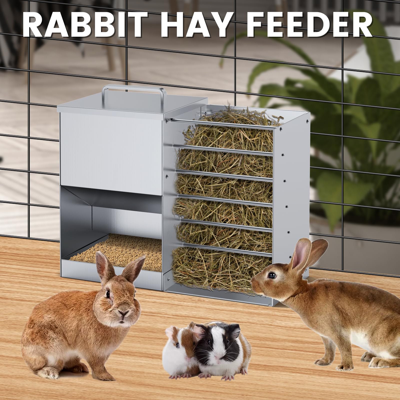 OUJIMAI large capacity 4.5L feeder reduces refill frequency.