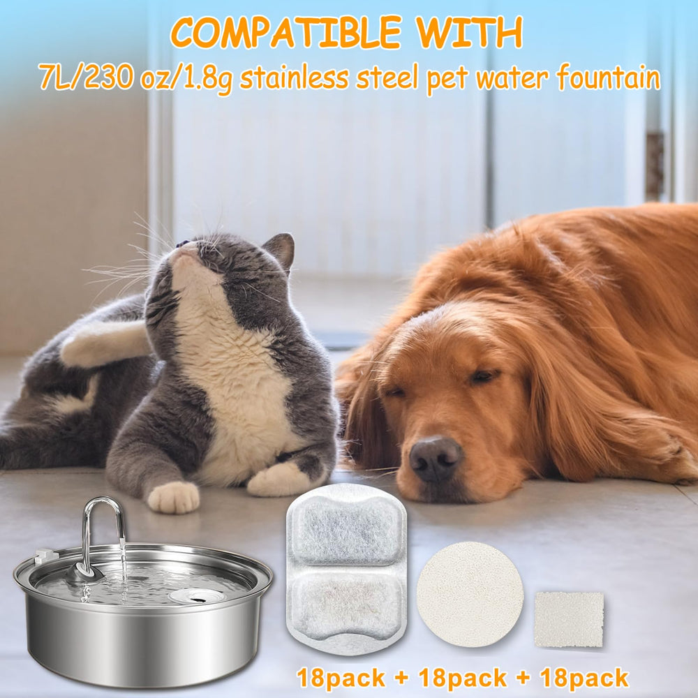 OUPUSES activated carbon filter close-up, reducing odors and improving taste for pets.