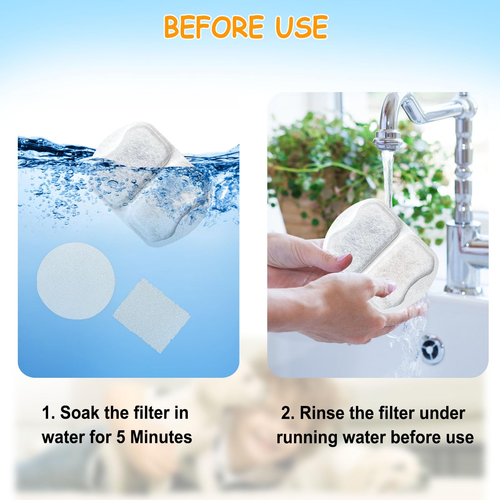 OUPUSES food-grade cotton filter adds final debris filtration for smoother water flow.