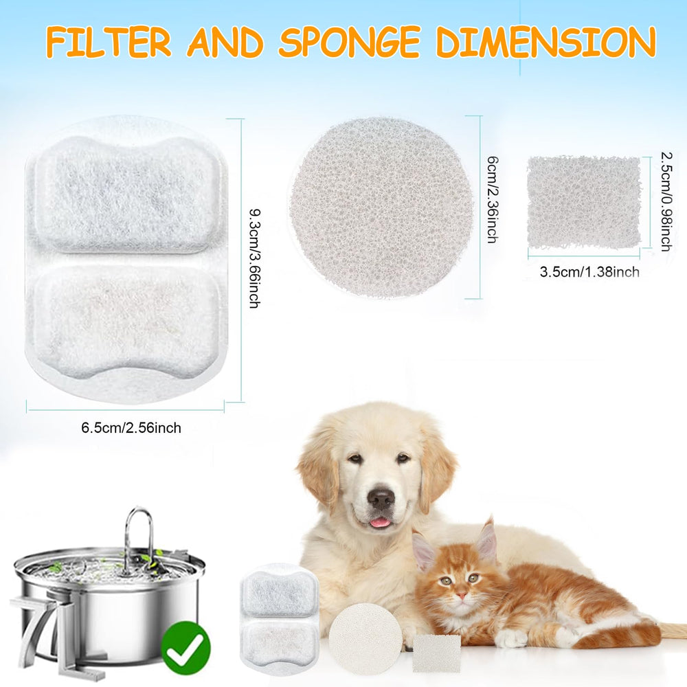 OUPUSES pre-filter sponge captures hair and particles, helping prevent clogs.