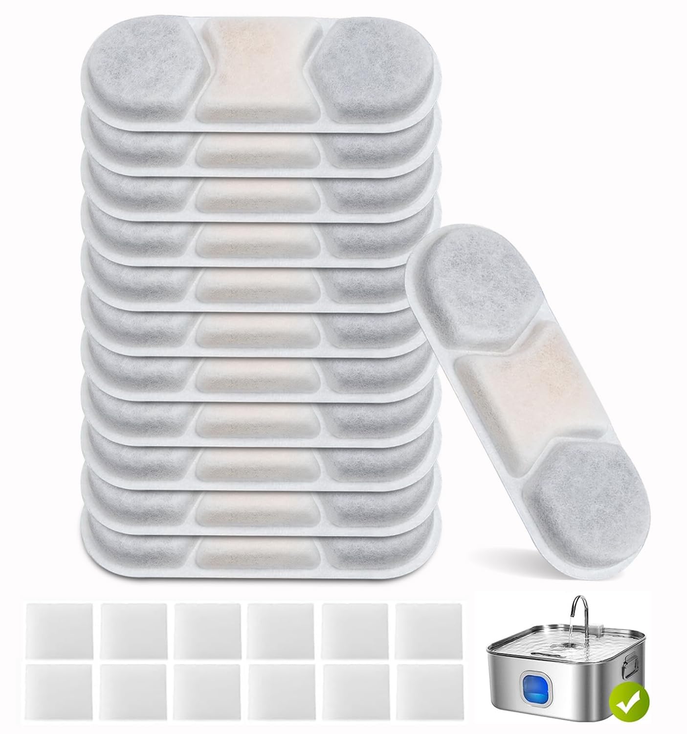 OUPUSES 12-pack filters for WF120/WF160 ensure clean water for pets