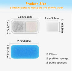 OUPUSES cat fountain filters 25-pack highlights ready-to-use replacement for continuous hydration.