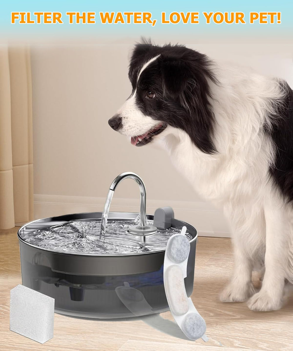 OUPUSES care guide image shows easy steps to keep your fountain running smoothly.