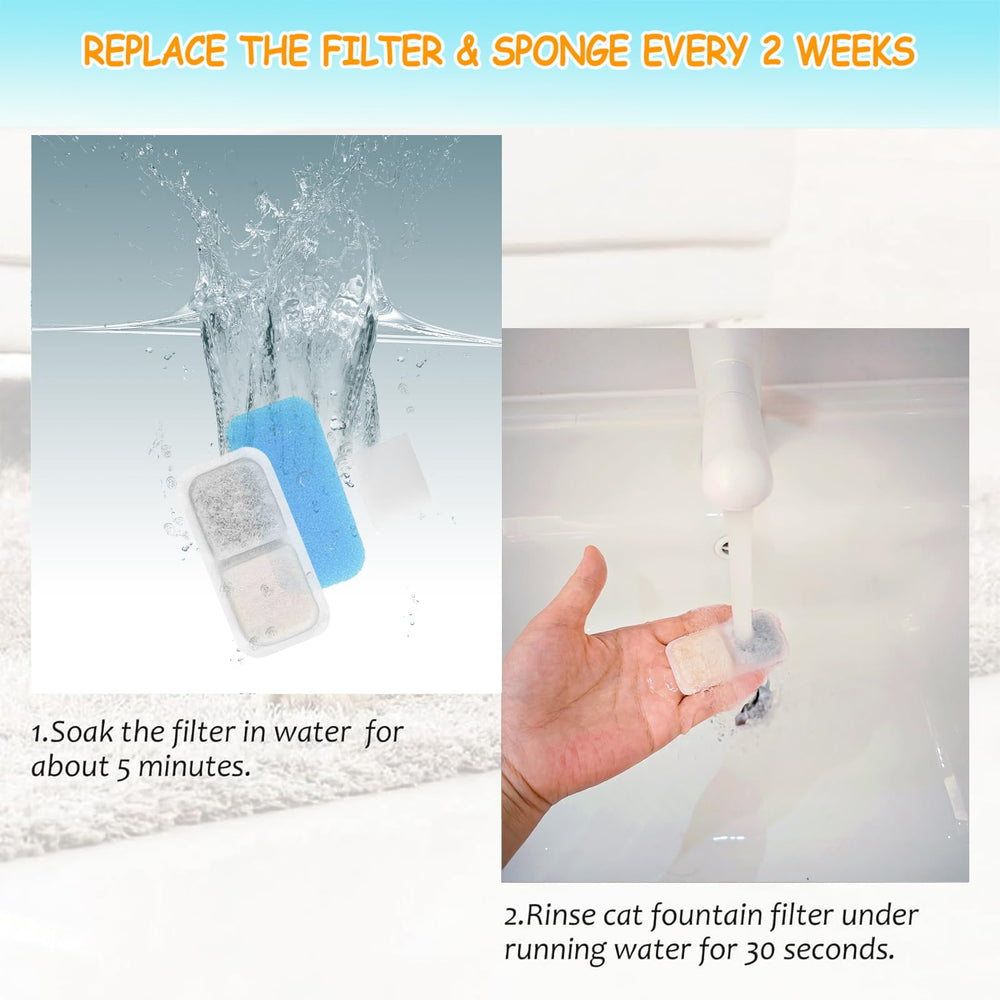OUPUSES filters soak-and-rinse tip improves activated carbon dust control before first use.