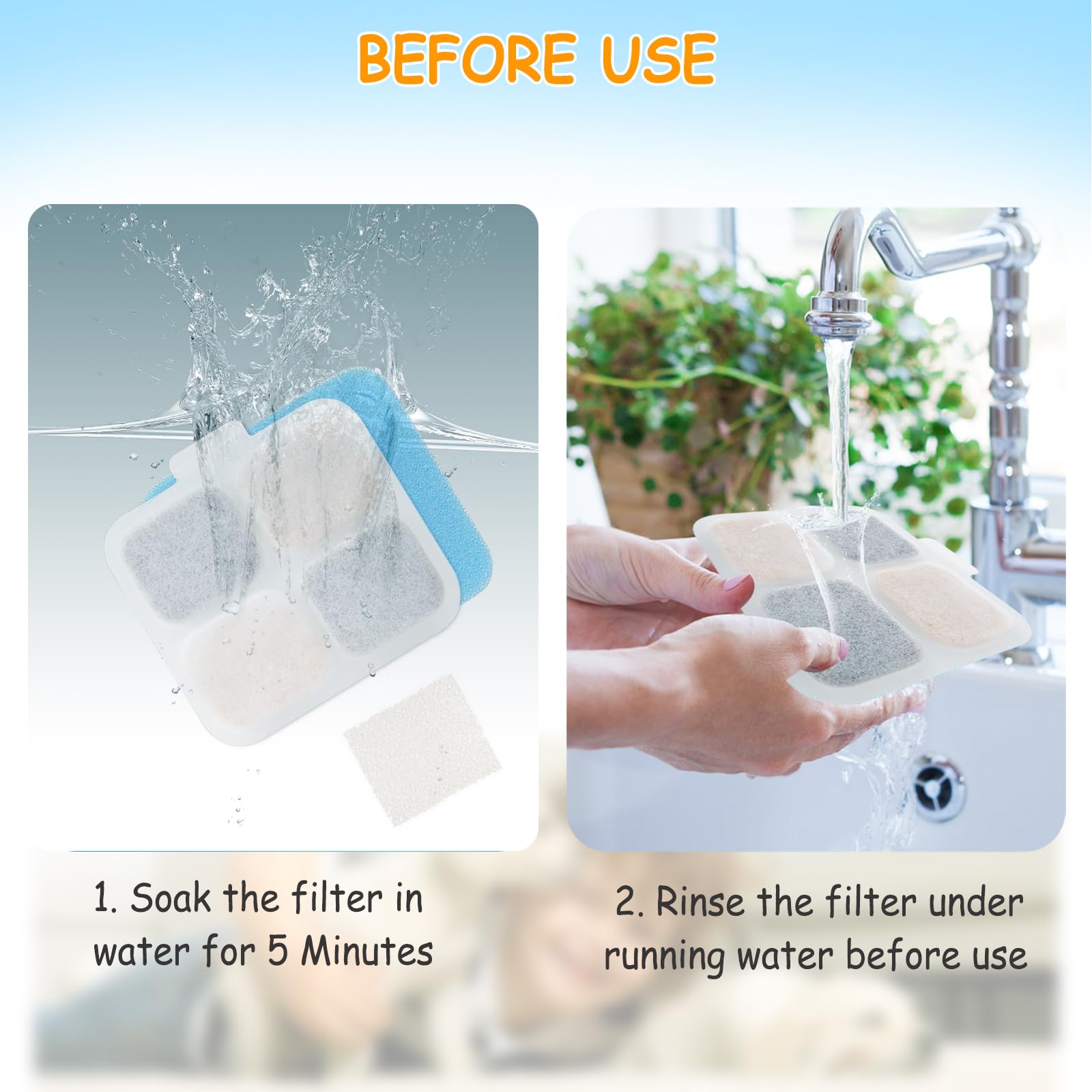 OUPUSES PW07SAU fountain setup with new filters