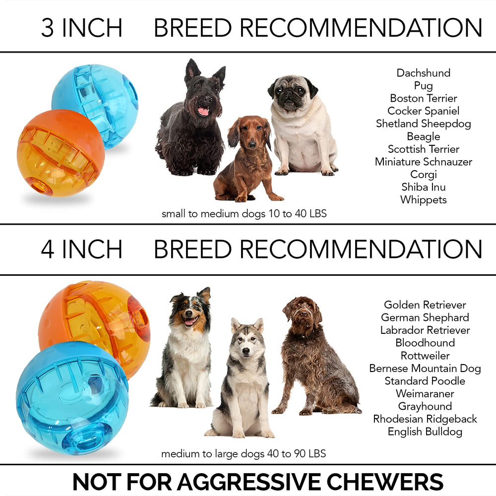 Our Pets IQ Treat Ball 4-inch disassembled for easy cleaning and maintenance.