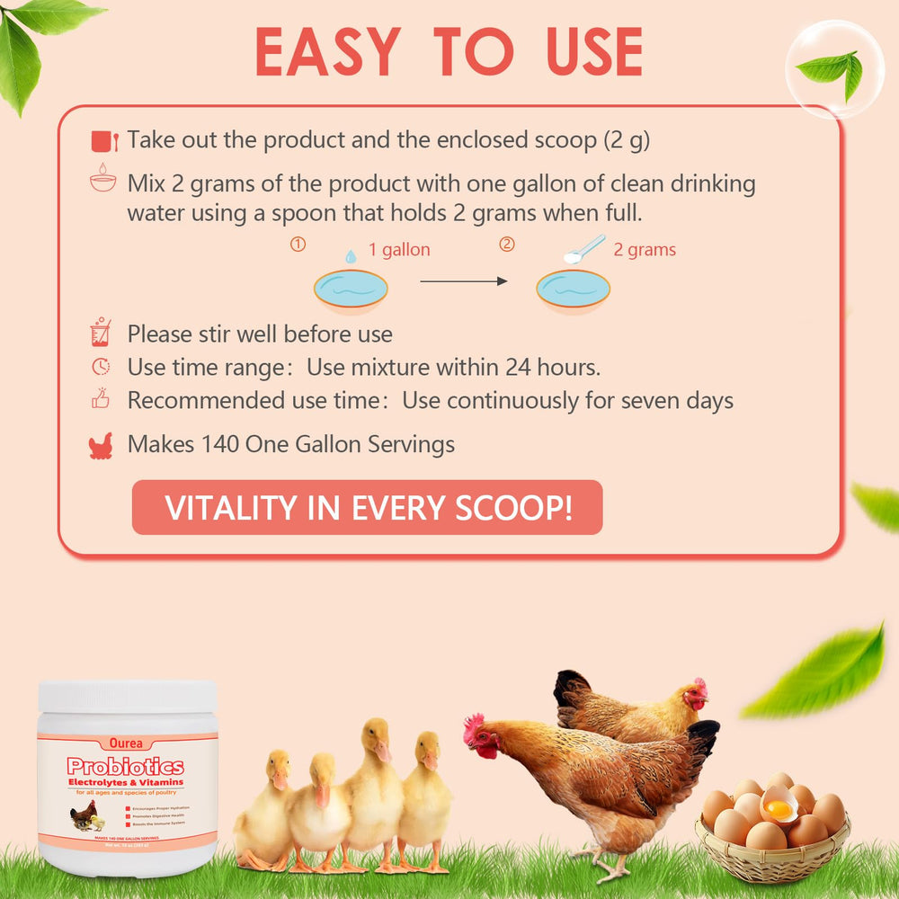 Ourea used with ducks in a yard promoting digestive health and immunity.