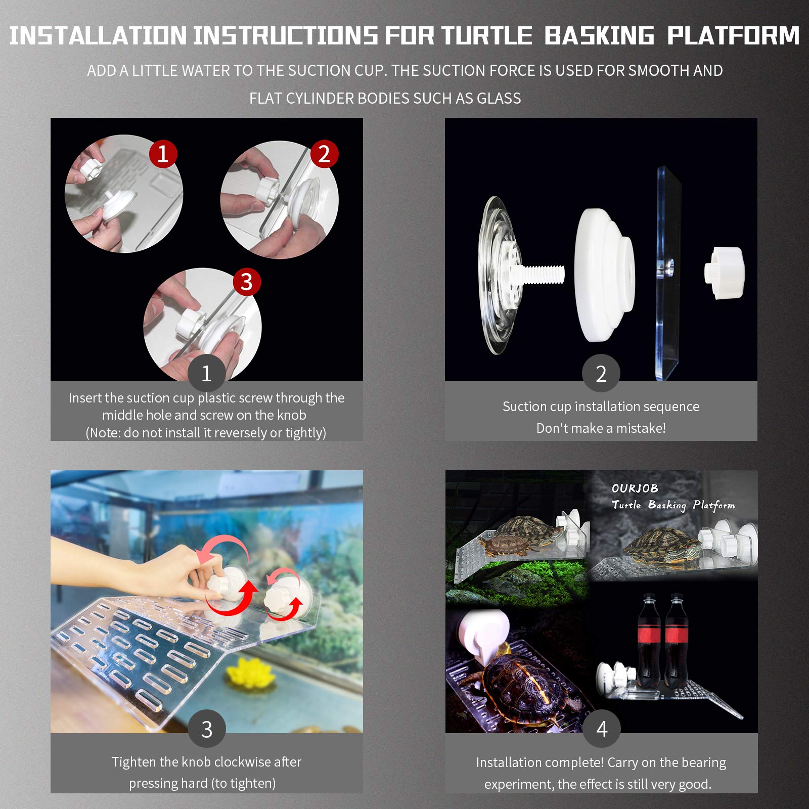 ourjob floating dock adds functional decor to reptile habitats.