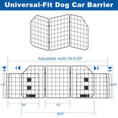 OUSHENG barrier with adjustable side panels and straps ensures stable fit