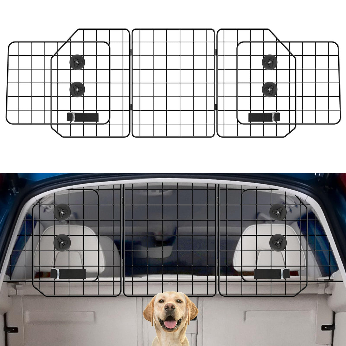 OUSHENG car dog barrier in rugged steel wire mesh for SUV cargo security