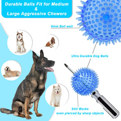Ousiya ball with built-in squeaker boosts dog engagement.
