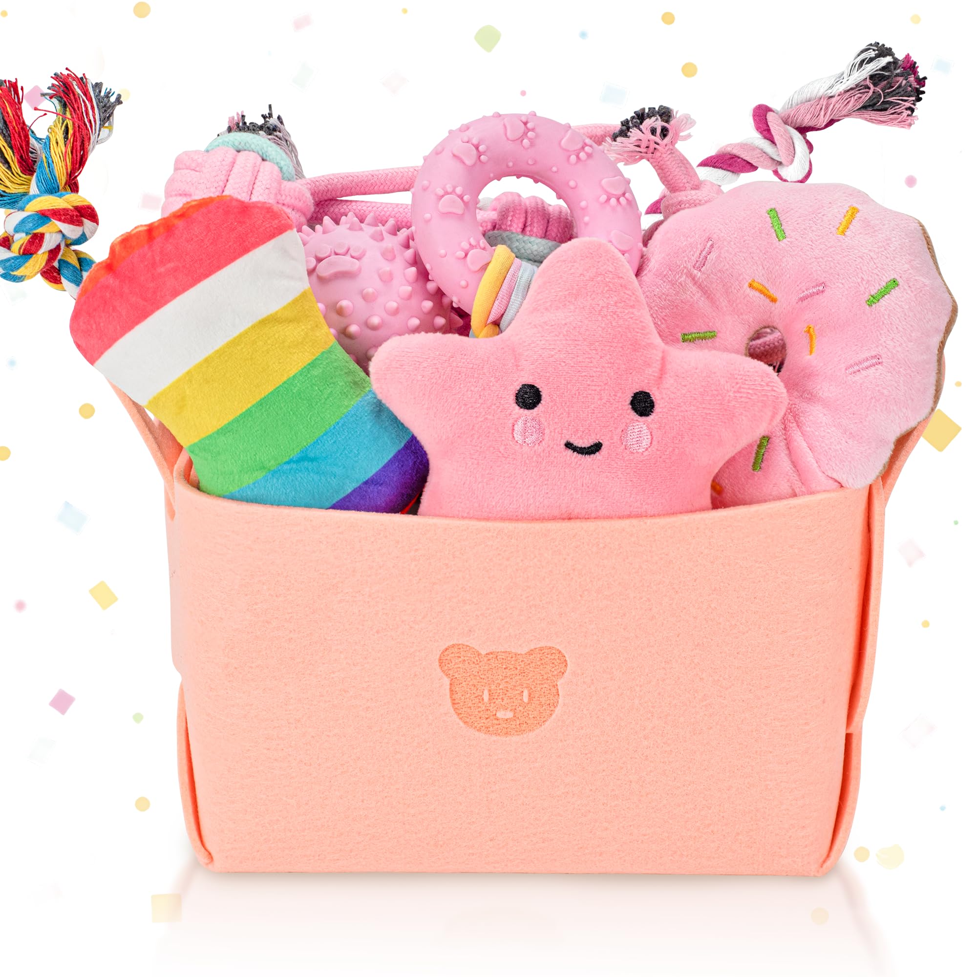 Ousia rope toys for teething and playful sessions.