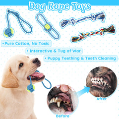 Ousiya rope toy for puppies, ideal for gentle tug and dental relief.