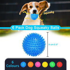 Ousiya spiky 9cm ball with textured surface for tough chewers.