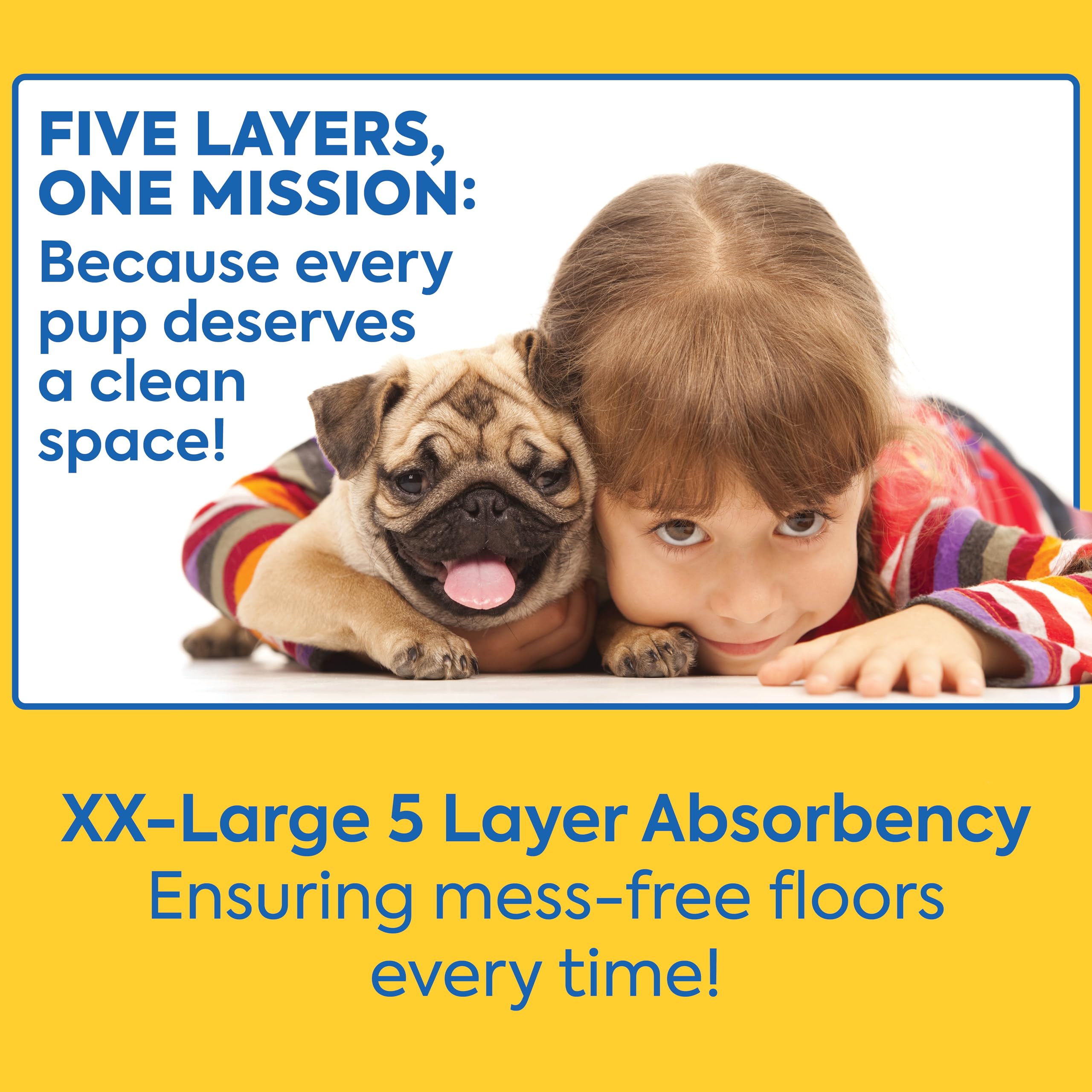 OUT! Petcare five-layer absorbent pads offering strong leak protection