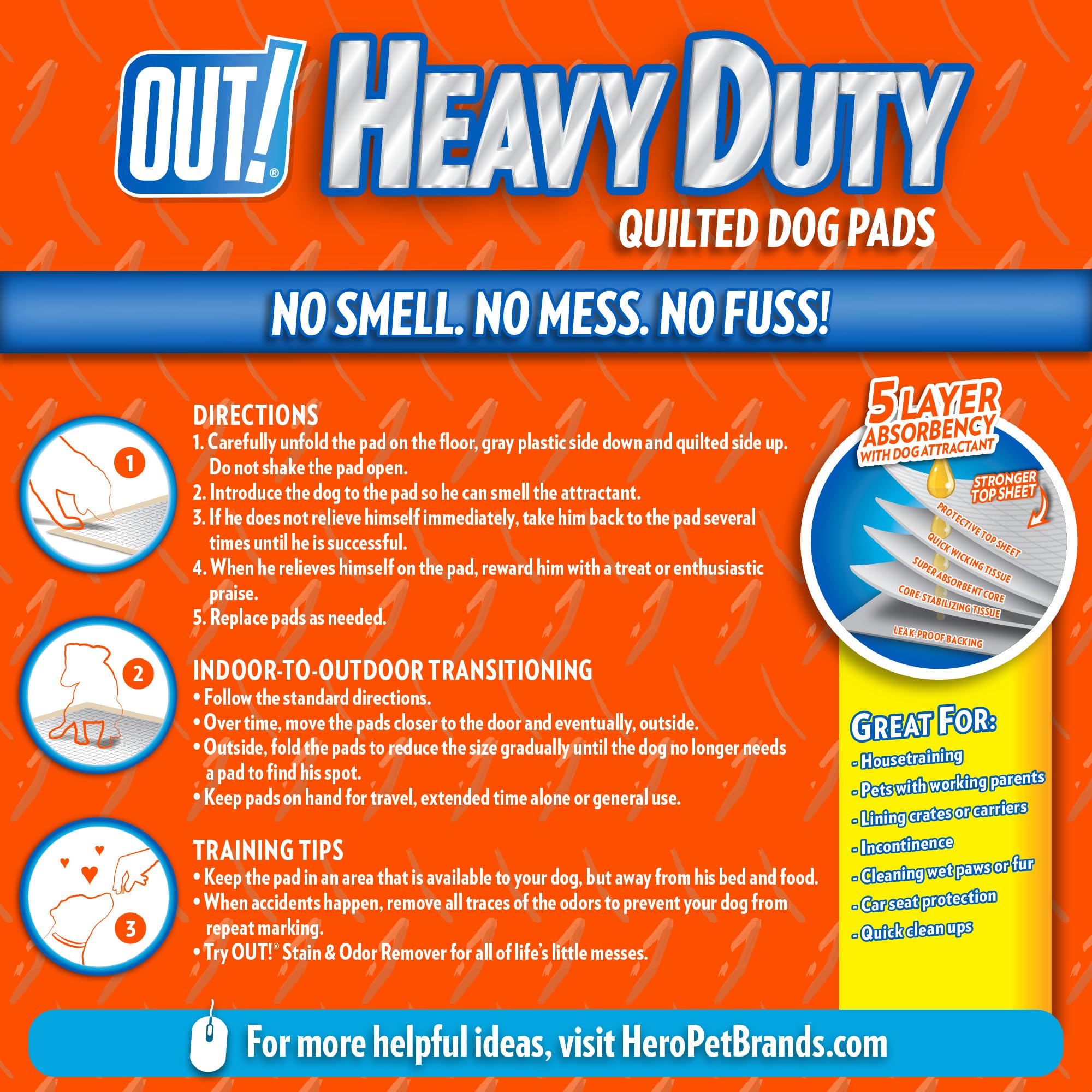 OUT! Petcare XXL pads help keep floors dry for busy families