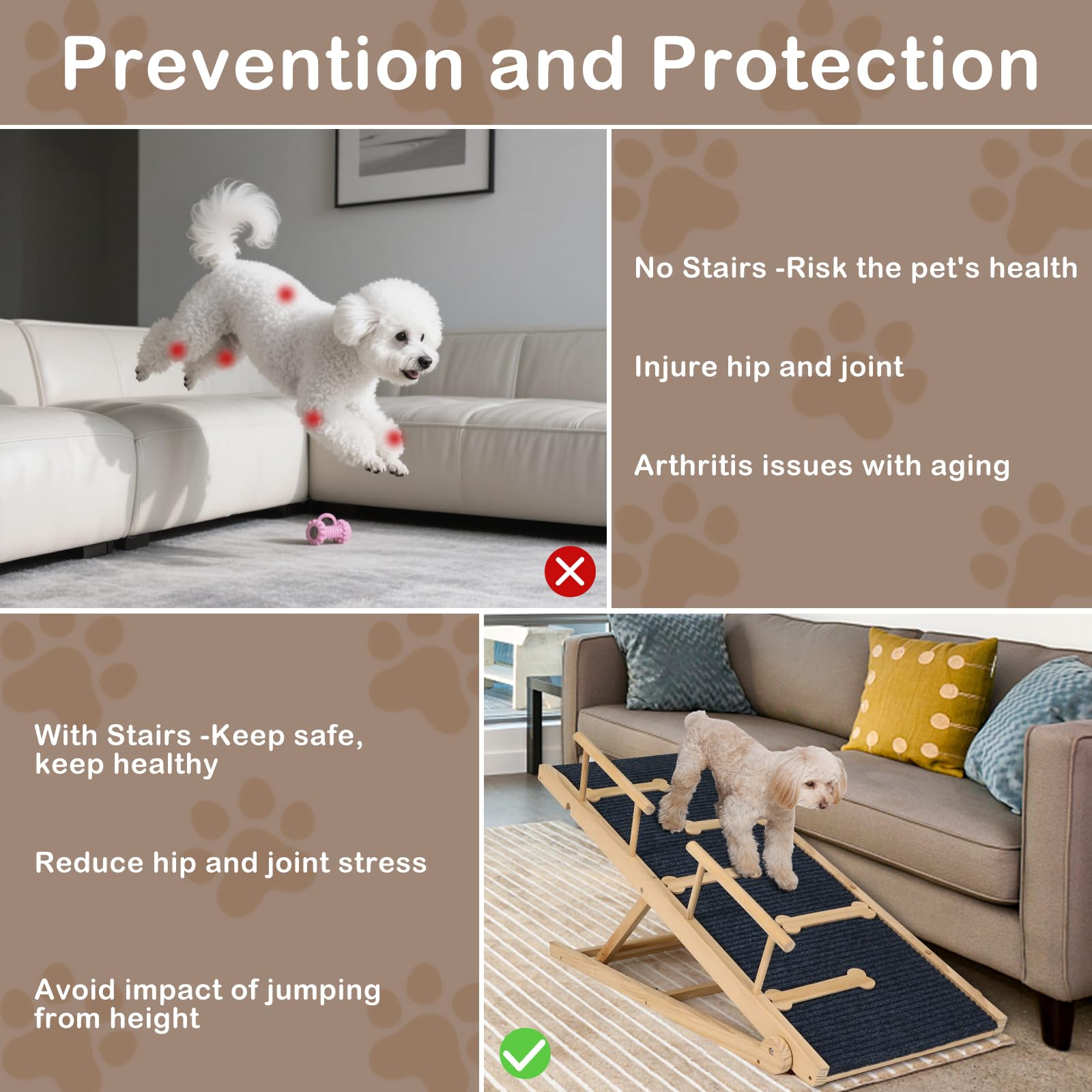 Outdoor Diamond dog ramp anti-slip surface for secure steps