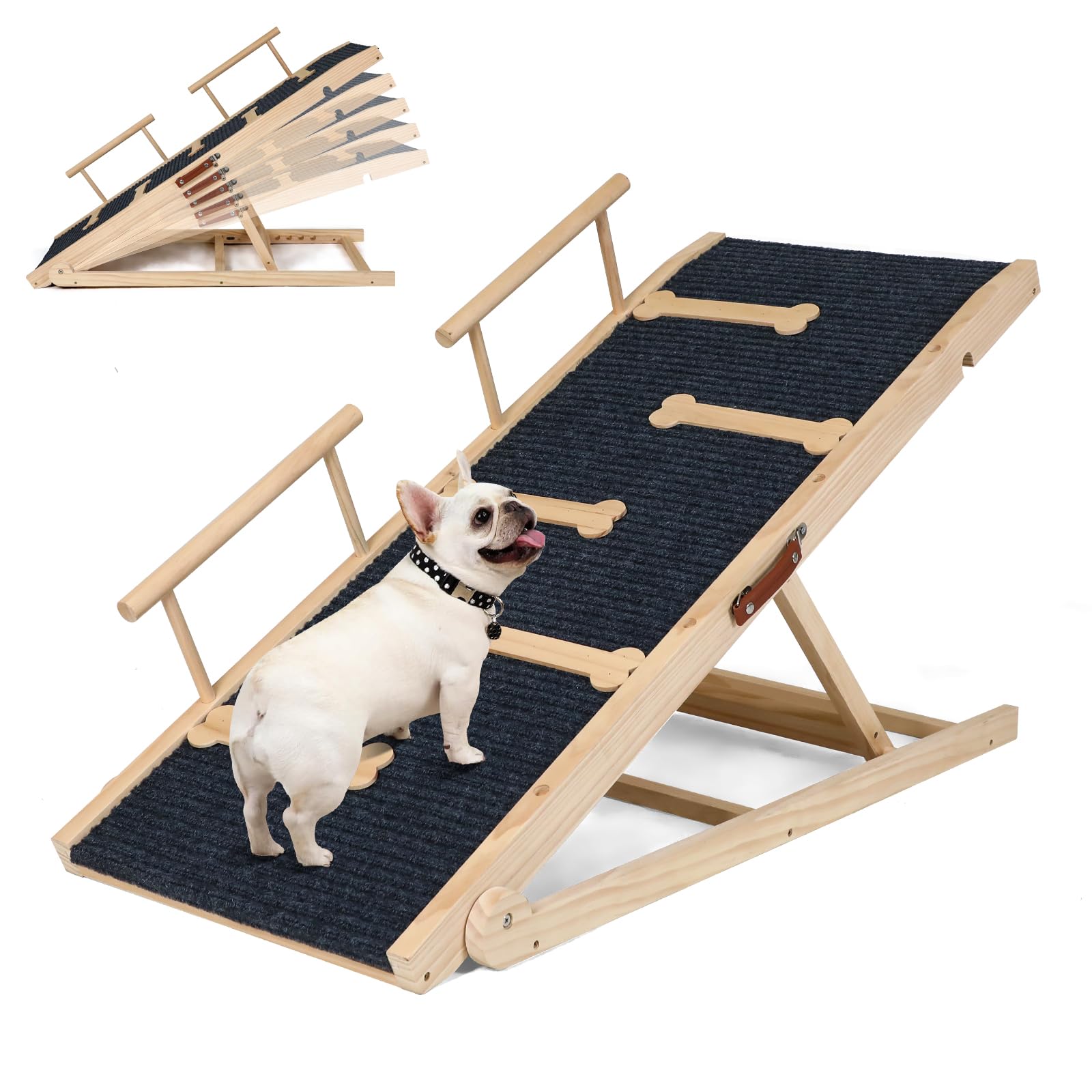Outdoor Diamond dog ramp bed adjustable height for easy access