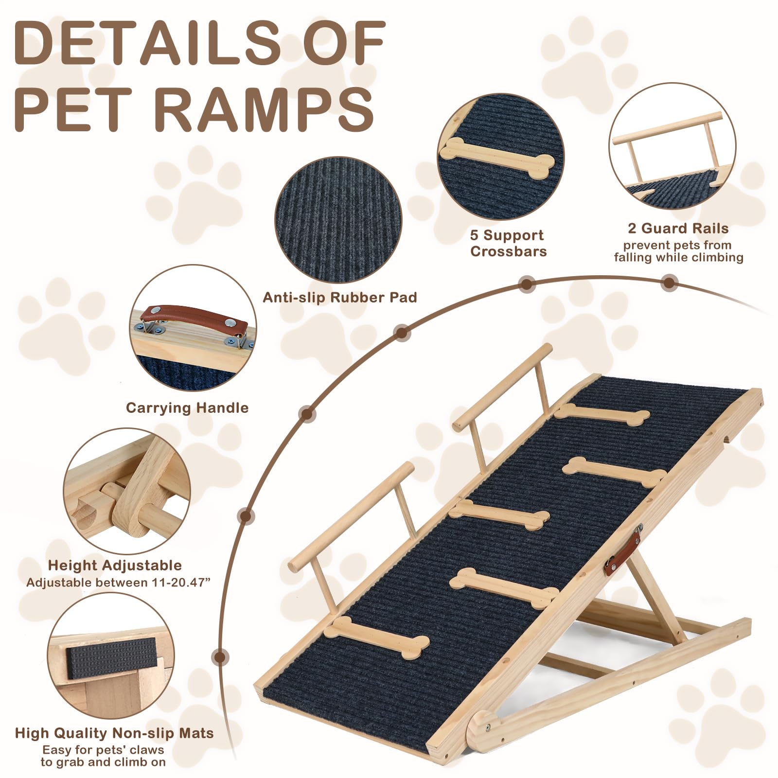 Outdoor Diamond dog ramp folds flat for portable use