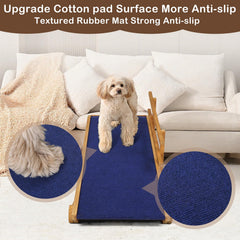 Outdoor Diamond dog ramp height adjustment system demonstrates flexible reach.