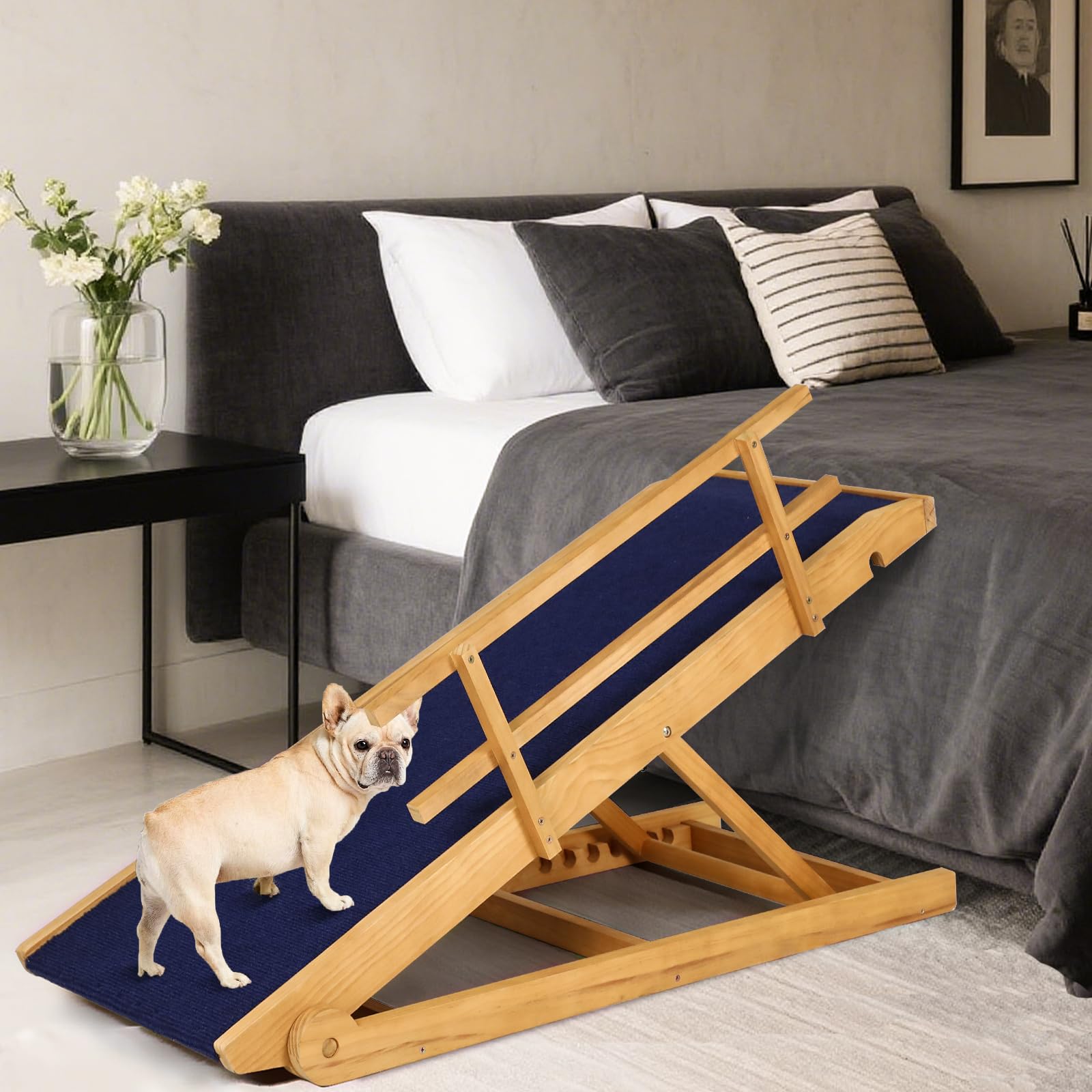 Outdoor Diamond dog ramp lightweight 13.56 lb with portable carry handle.