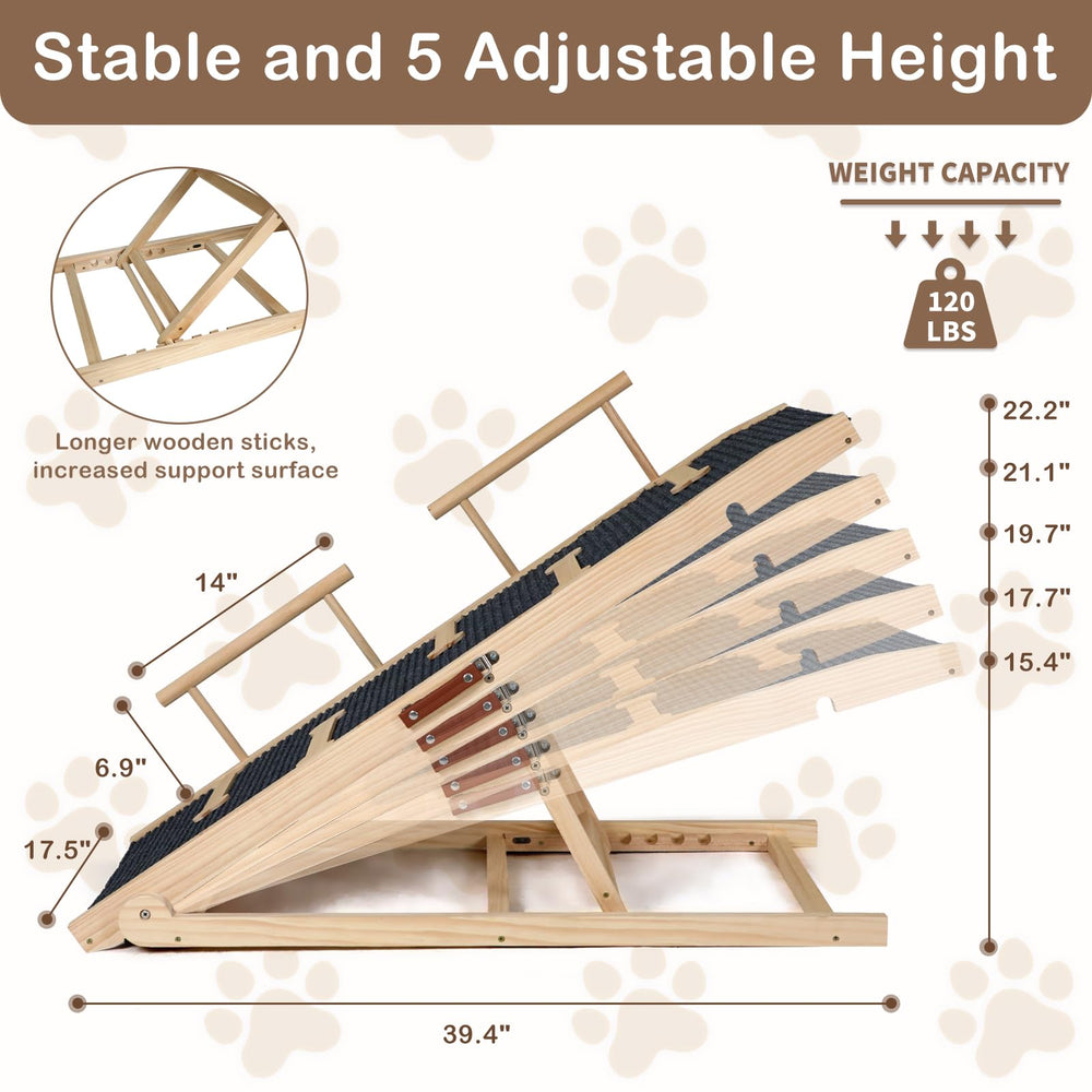 Outdoor Diamond dog ramp optional side guardrails for safety