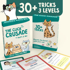 OutdoorBengal Click Crusade card sit promotes calm, cue-based training.