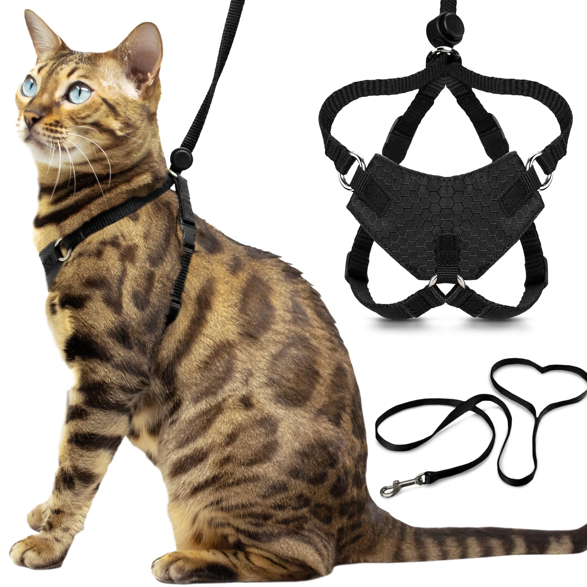 OutdoorBengal Houdini escape-proof harness with neck ring for secure walks