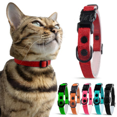 OutdoorBengal Red Cat Collar soft padding close-up showing daily comfort.