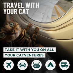OutdoorBengal Travel Litter Box open shows roomy interior for cats.