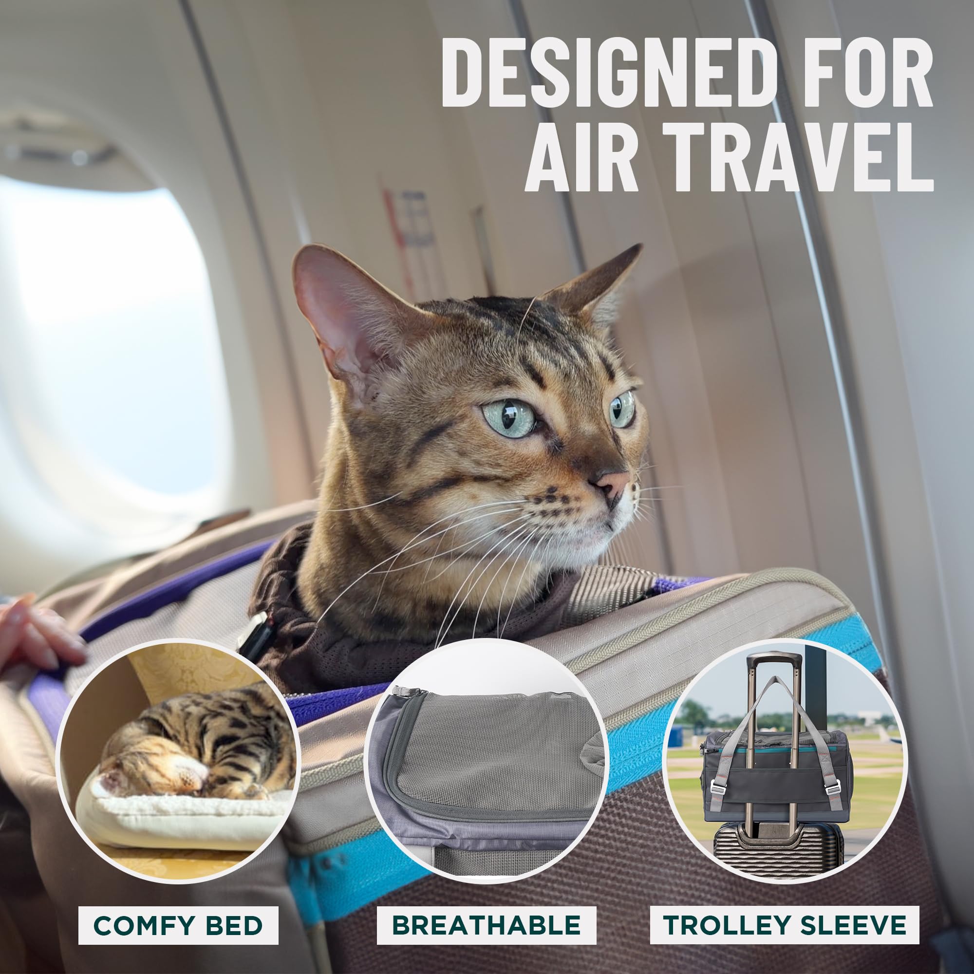 OutdoorBengal Zeppelin built-in seatbelt loop enhances car travel safety and stability.