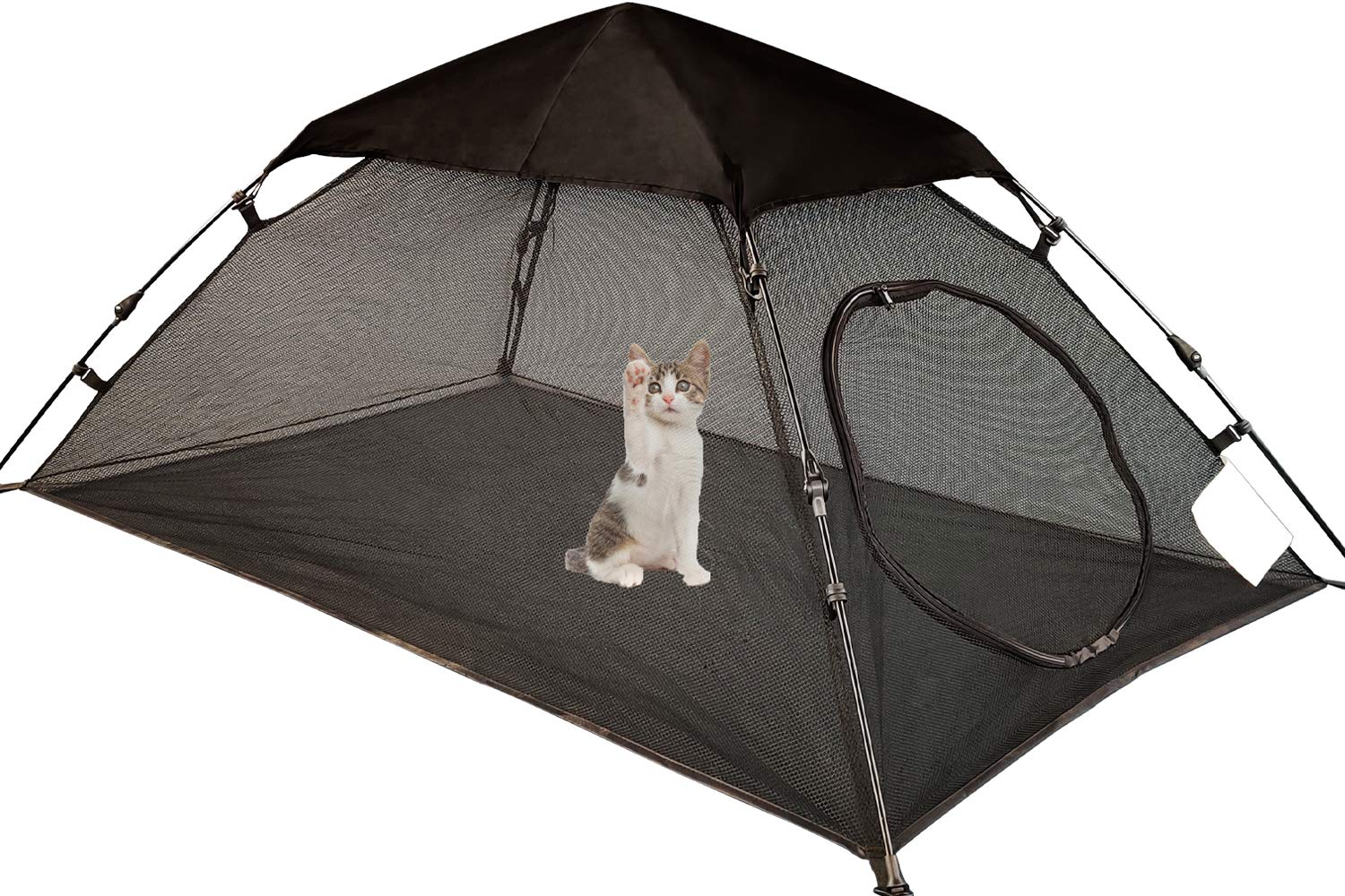 OUTINGPET AICHIFAN outdoor cat tent setup for safe outdoor play.