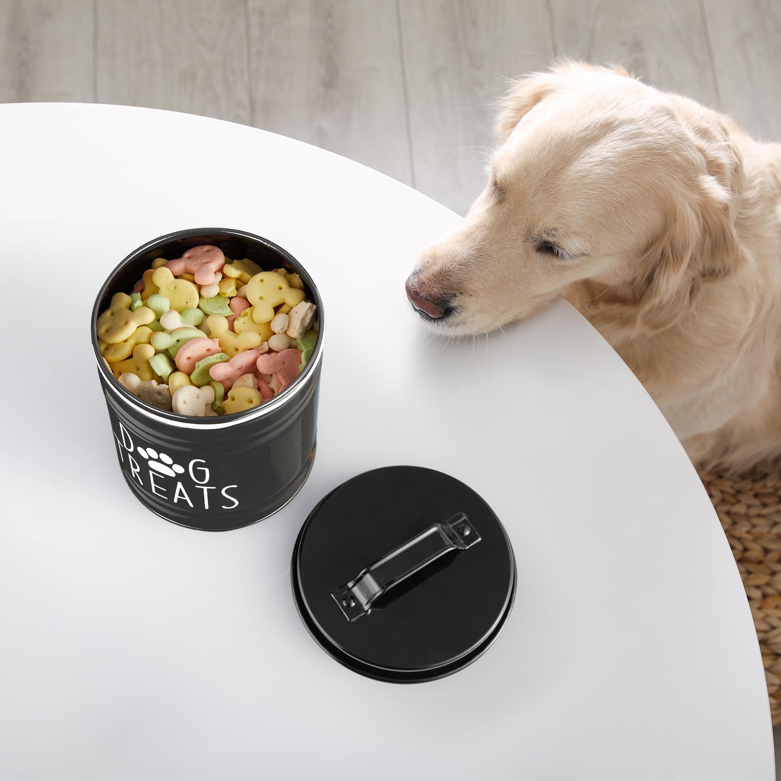 OUTNILI dog treat storage jar emphasizes mess-free organized snacks