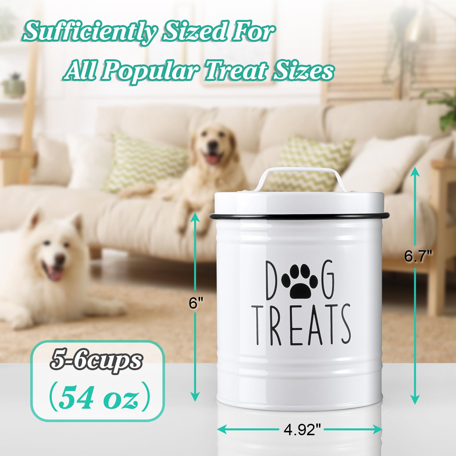OUTNILI Treat Container airtight lid keeps moisture out during daily use