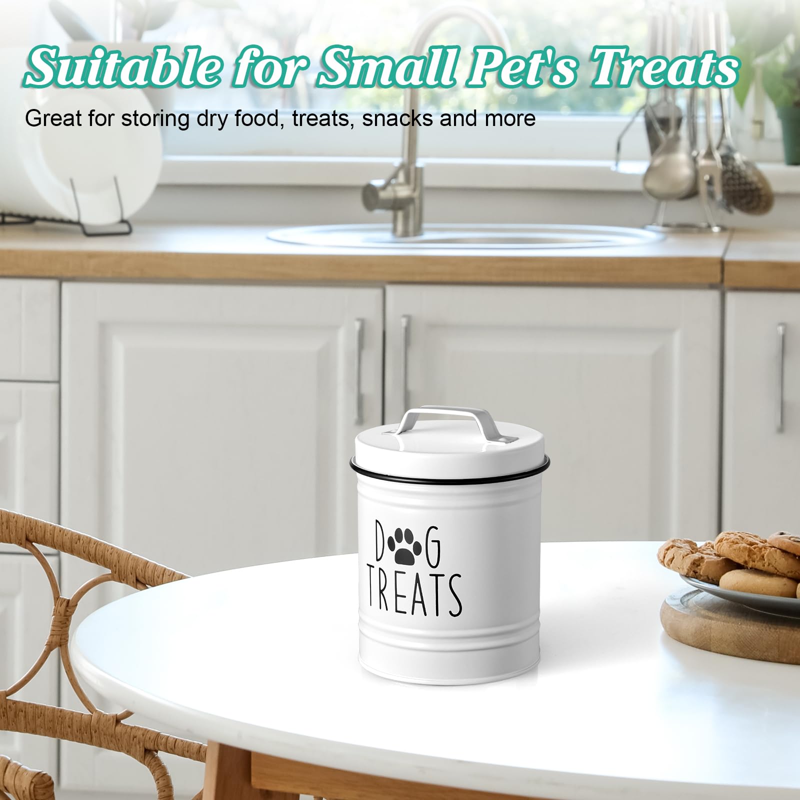 OUTNILI Treat Container with lid open shows airtight seal preserving flavor