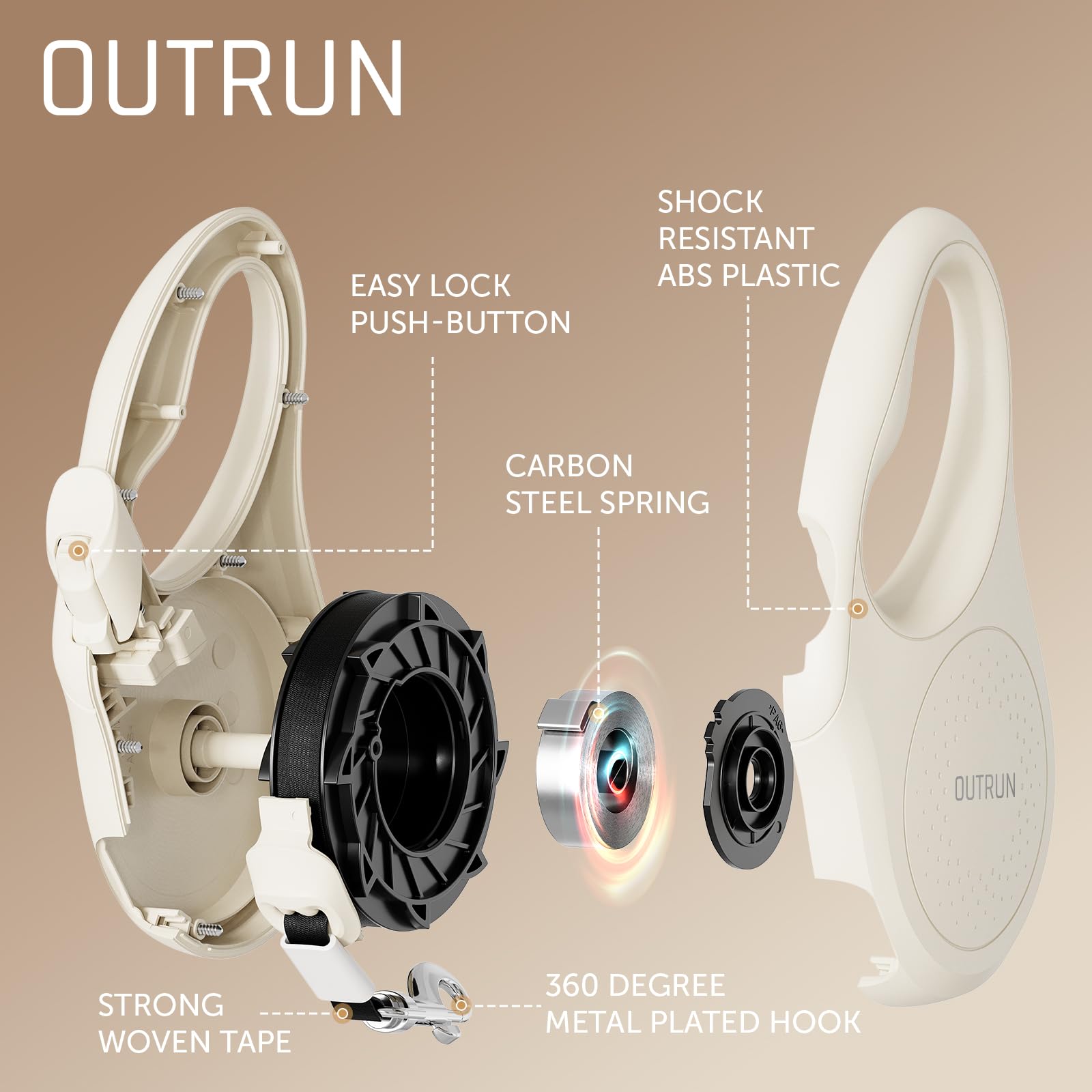 OUTRUN no-tangle design keeps walks smooth and knot-free