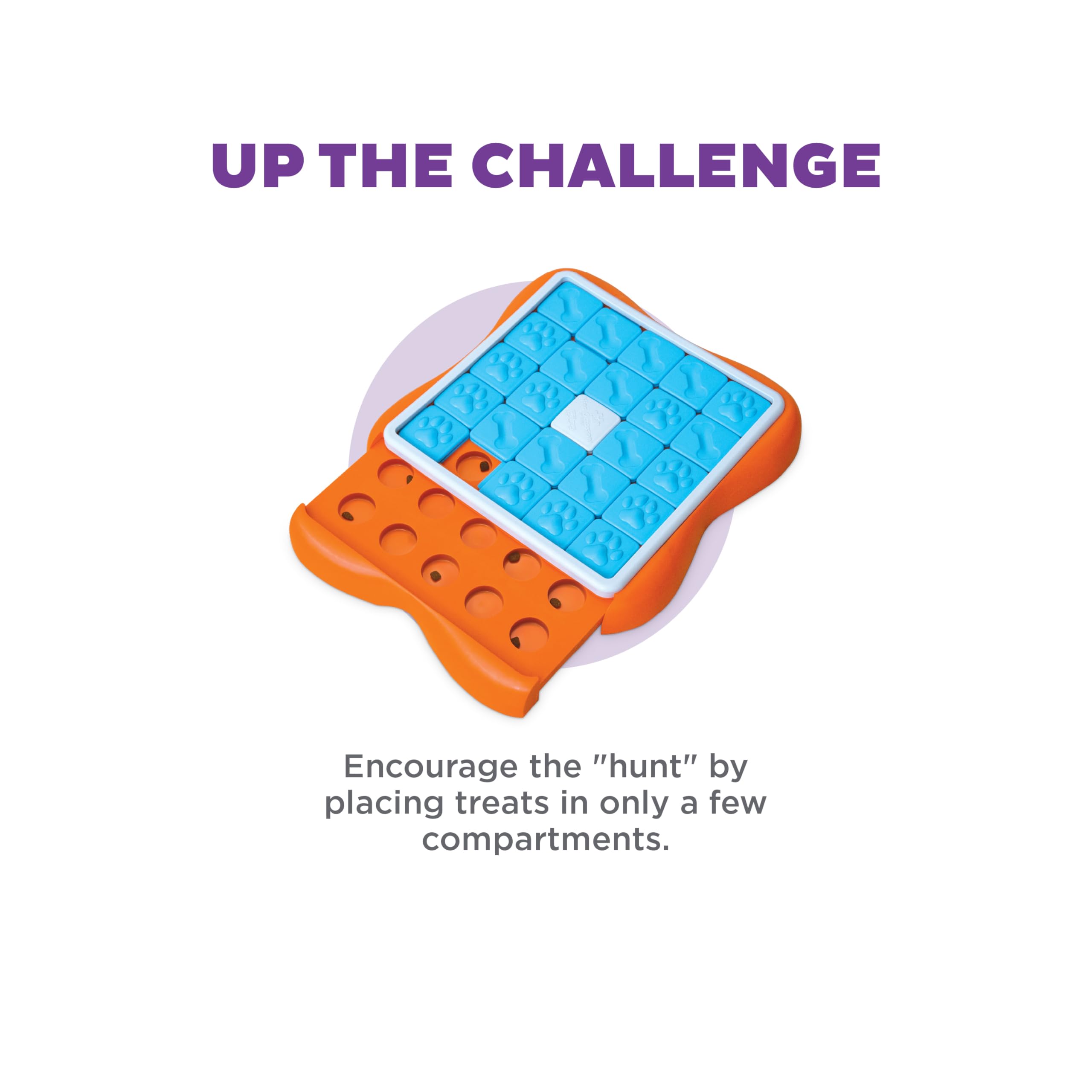 Outward Hound Challenge Slider provides sensory enrichment during solo play.